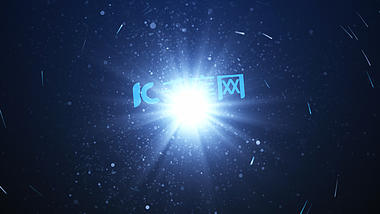 蓝色星空旋涡粒子旋转LOGO演绎PR模板视频的预览图
