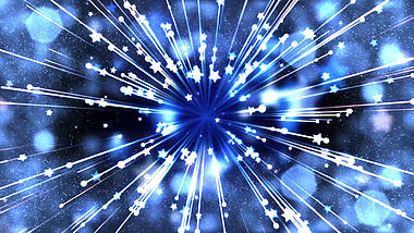 浪漫蓝色星星粒子放射动态背景素材视频的预览图
