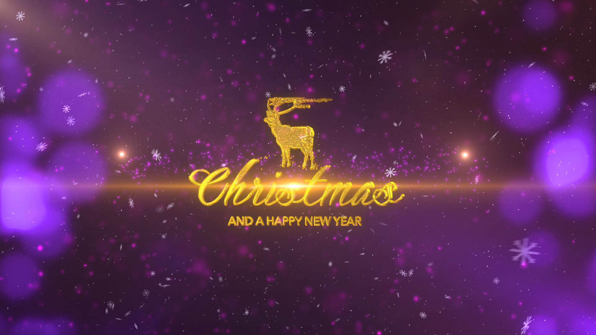 浪漫紫色圣诞节祝福ae模板视频的预览图
