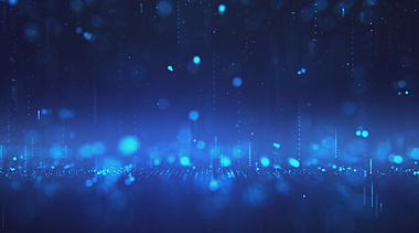 蓝色科技感粒子下落跳动动态背景动态效果演绎视频的预览图