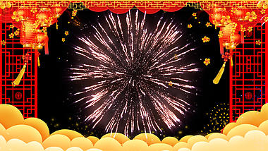 新年喜庆中国风拜年框ae模板视频的预览图
