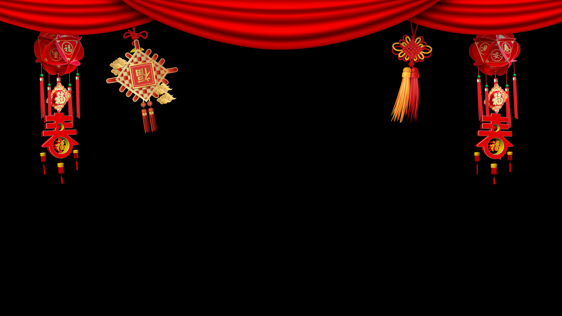喜庆中国结灯笼元素ae模板视频的预览图