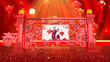 原创e3d春节拜年祝福ae模板视频的预览图