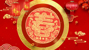 喜庆春节灯笼背景ae模板视频的预览图