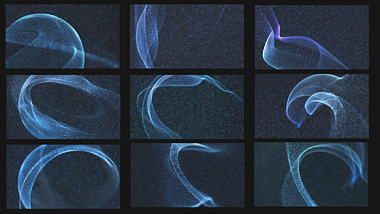 9款宇宙空中粒子流体舞台大屏循环背景视频的预览图