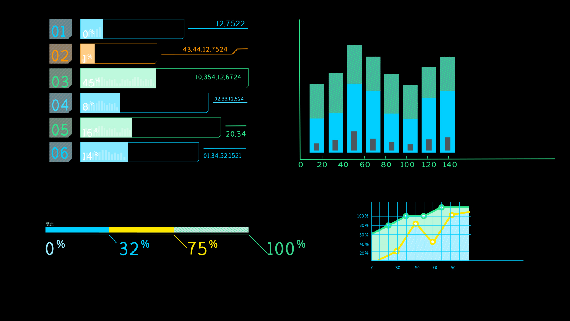 企业高科技数据图表增长ae模板视频的预览图