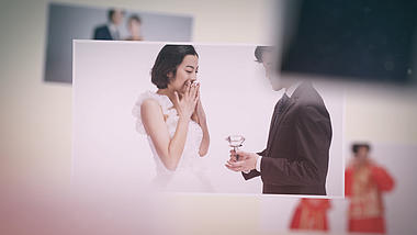 简约温馨浪漫婚礼结婚照展示相册ae模板视频的预览图