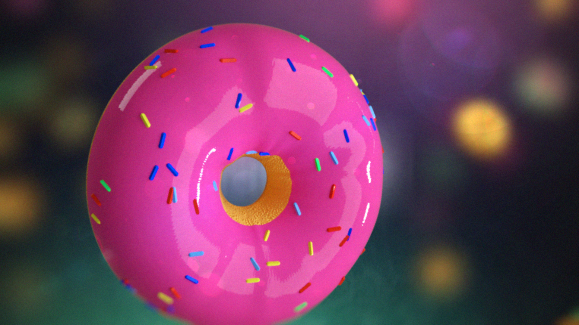 三维甜甜圈甜品美食节目片头视频的预览图