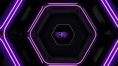 科技霓虹光效logo开场pr模板视频的预览图