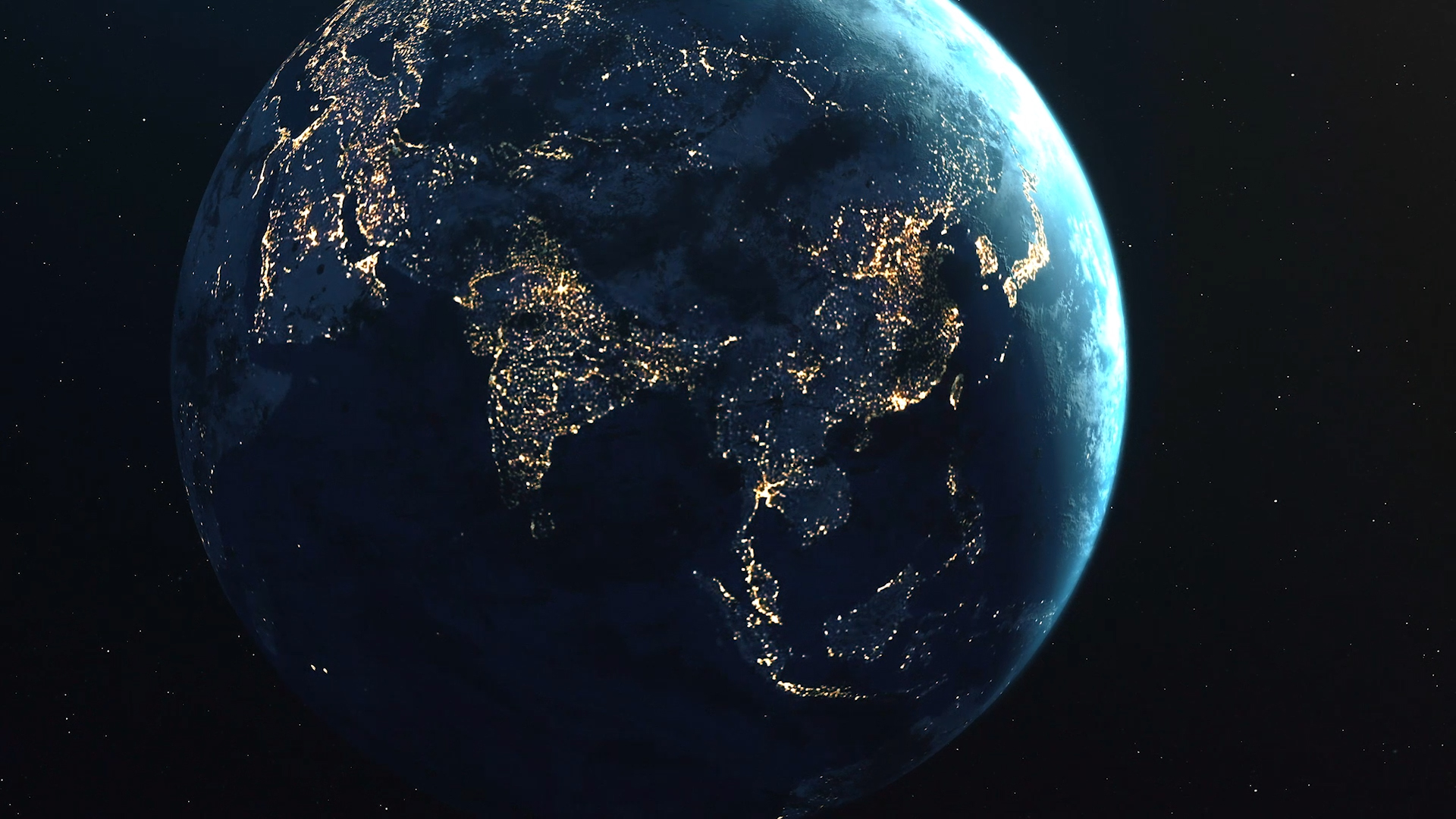 亚洲地球旋转背景视频素材视频的预览图