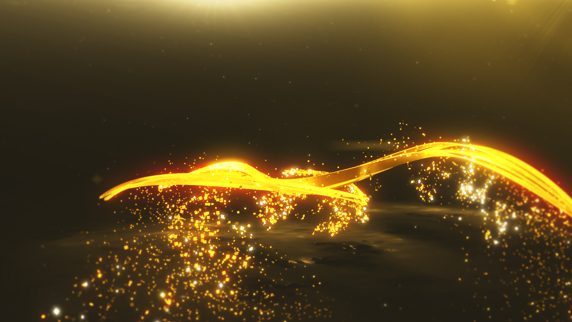 大气三维金色光线粒子LOGO片头视频的预览图