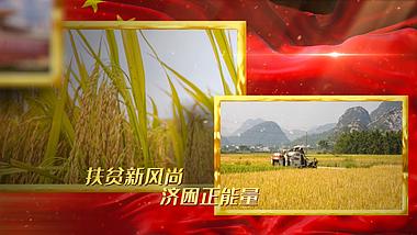 大气国旗金色党政扶贫图文ae模板视频的预览图