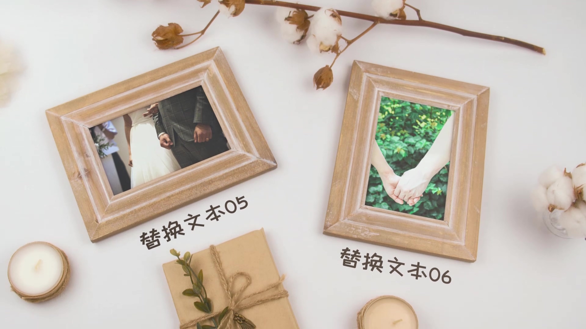 洁白浪漫婚礼爱情相册AE模板视频的预览图
