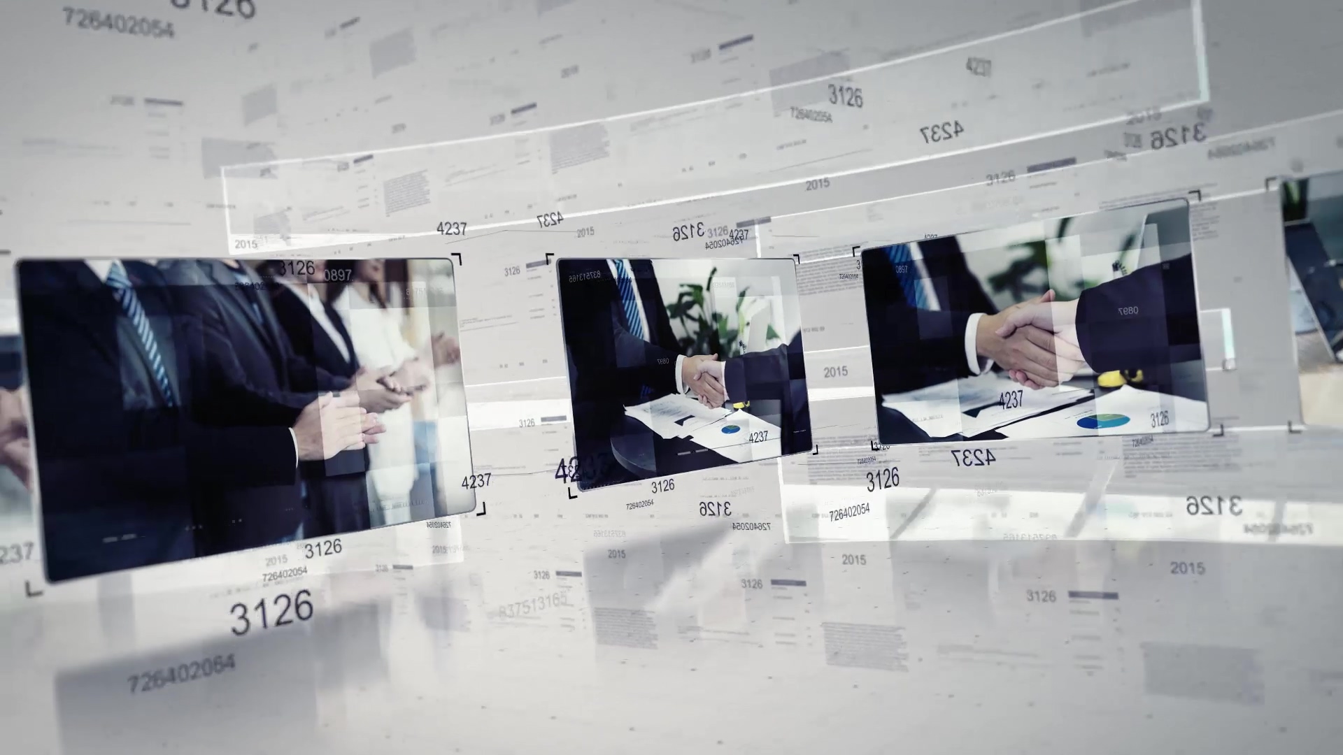 科技感三维空间照片汇聚企业公司片头AE模板视频的预览图