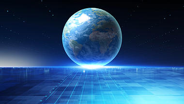 大气科技感地球旋转背景AE模板视频的预览图