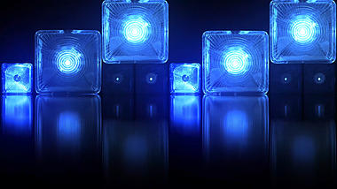 蓝色方块闪烁舞台背景视频素材视频的预览图