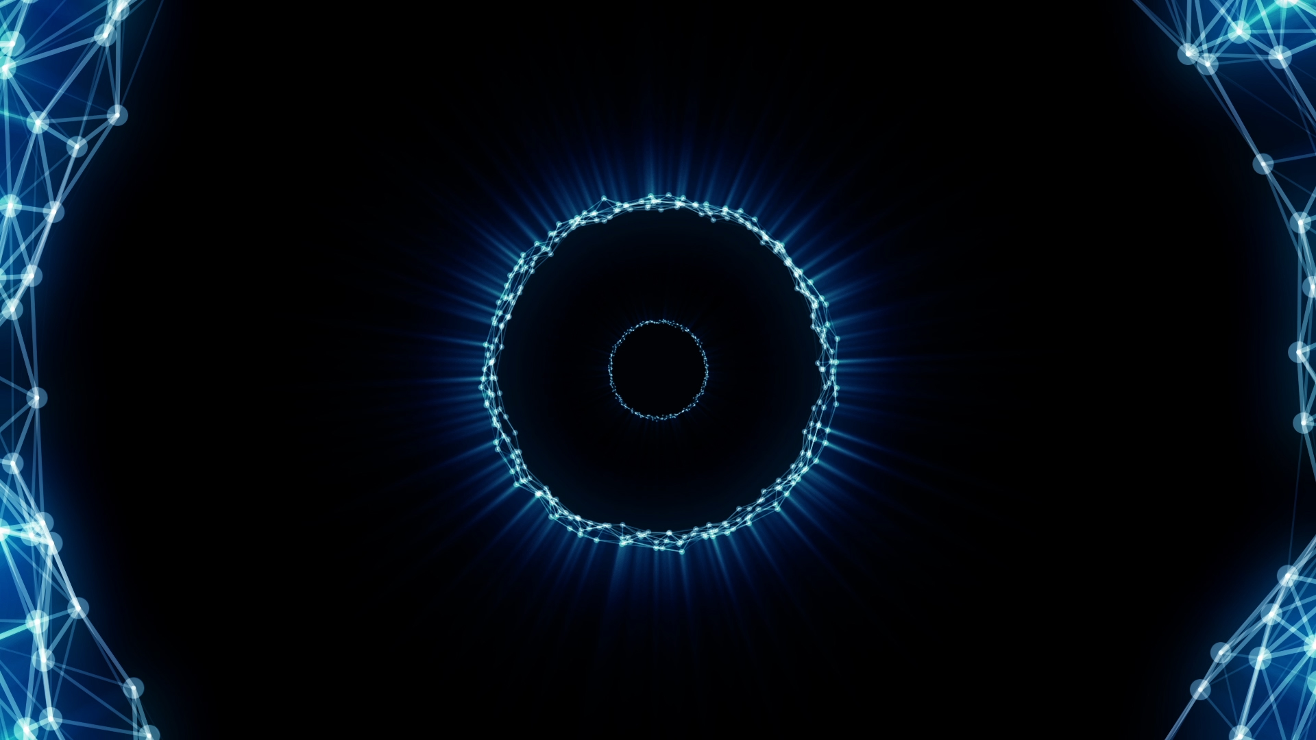 蓝色点线圆圈穿梭背景视频素材视频的预览图