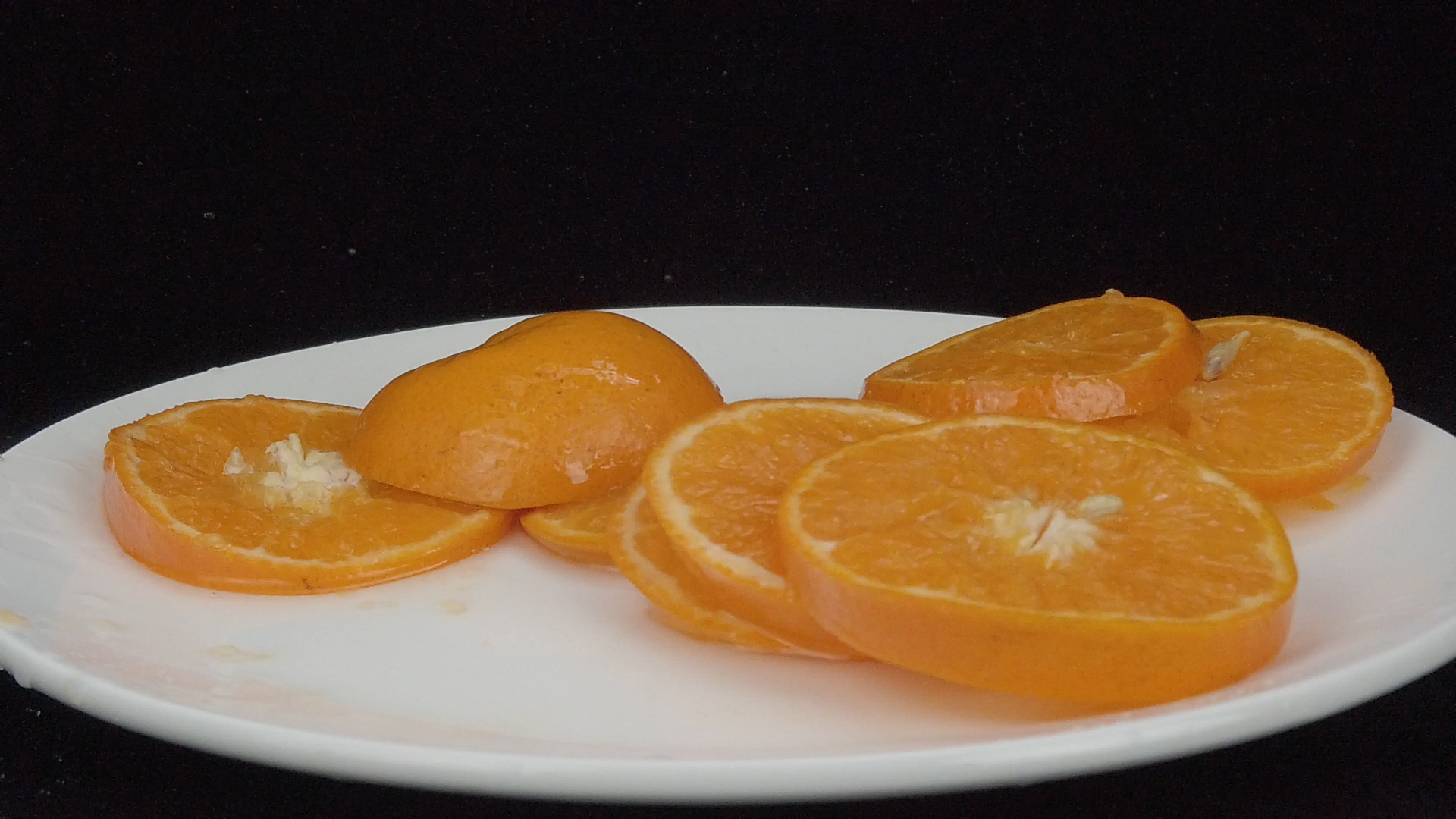 橙子切片慢放实拍视频视频的预览图