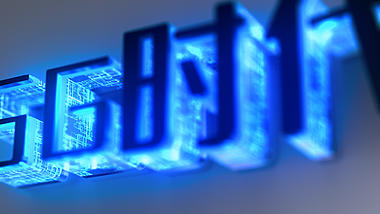 科技感蓝色三维线条LOGO片头视频的预览图