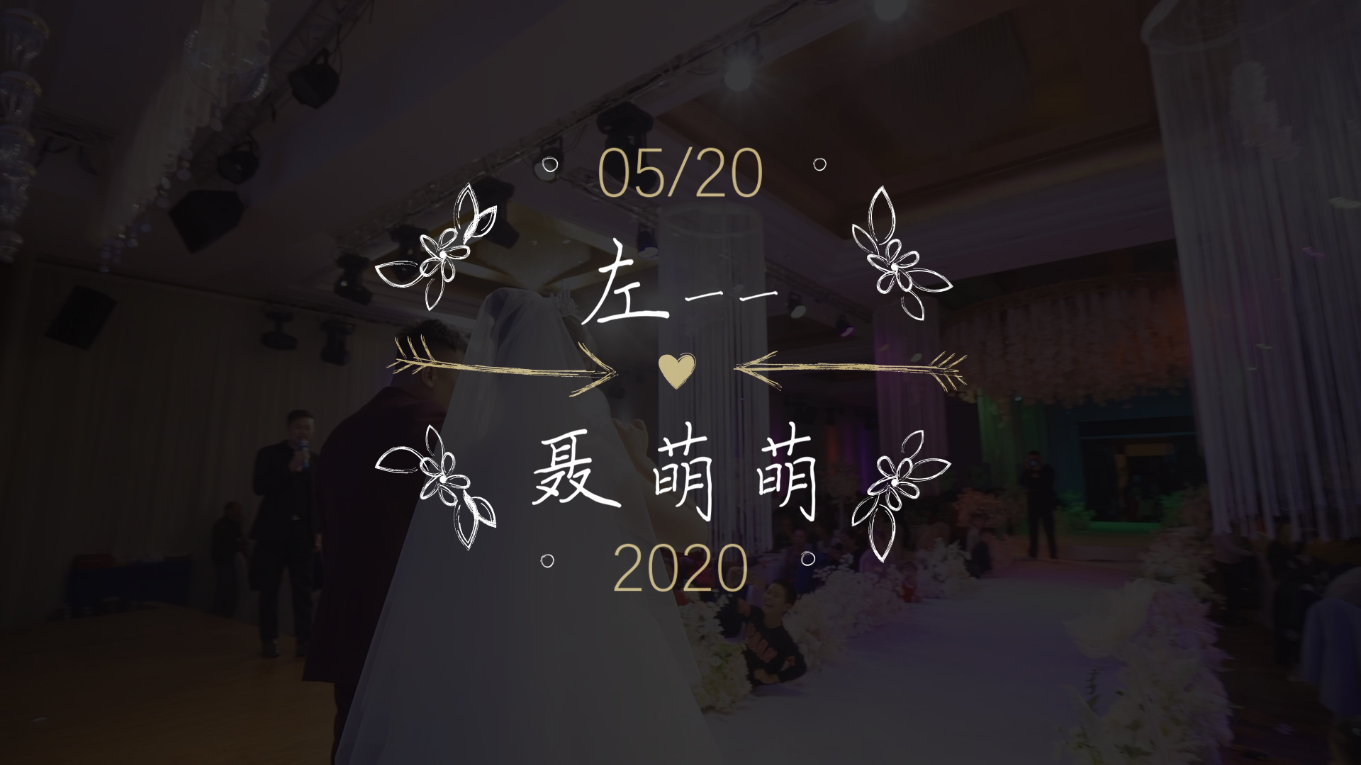 唯美520婚礼文字pr模板视频的预览图