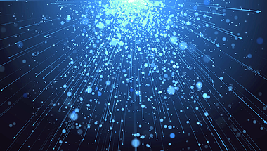 蓝色粒子发射绚丽效果LED循环大屏背景视频的预览图