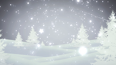唯美雪花粒子树效果大屏循环背景视频的预览图