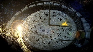 古代时钟复古文明大屏背景视频的预览图