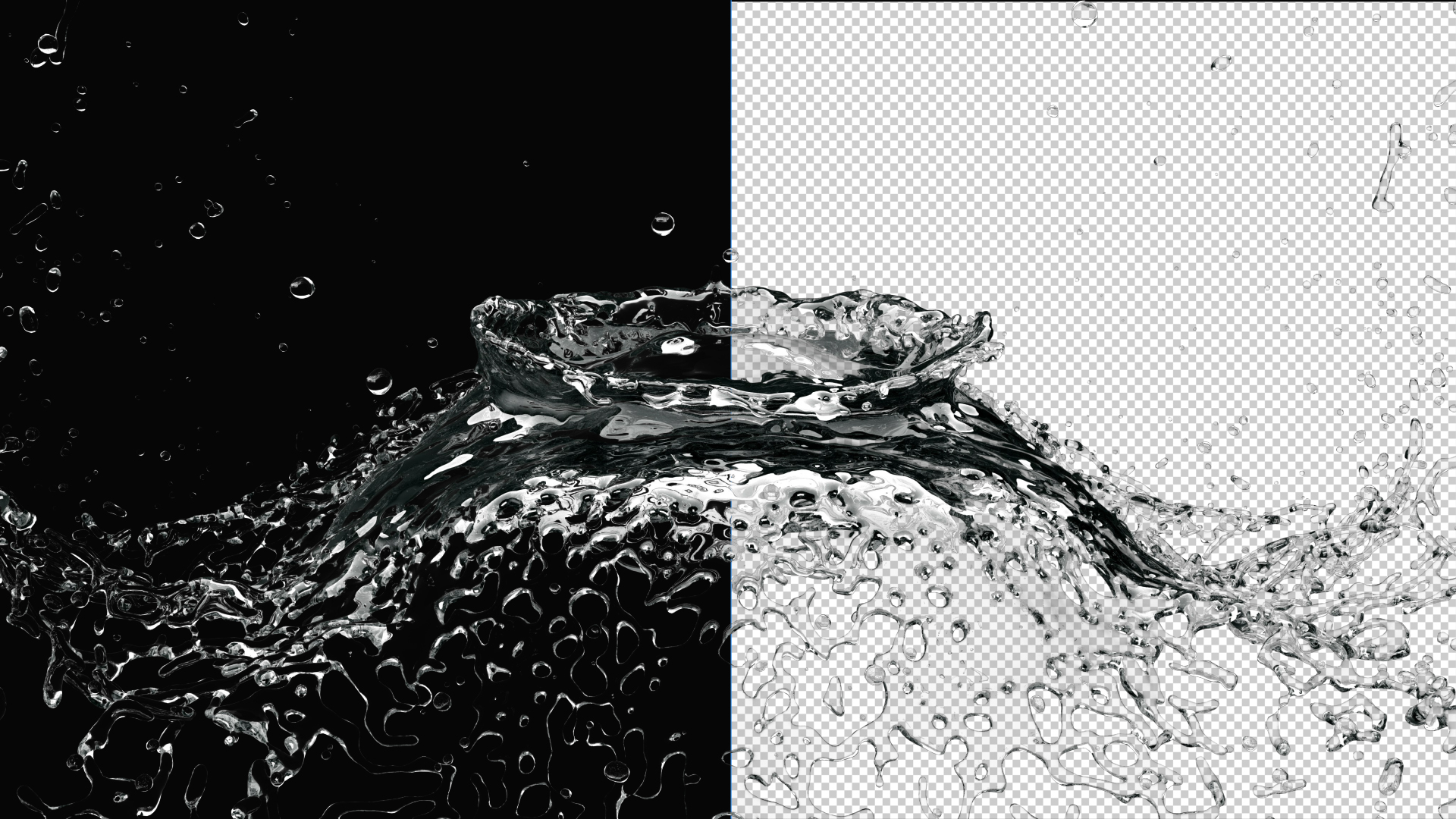 4K水滴涟漪水花透明通道视频素材视频的预览图