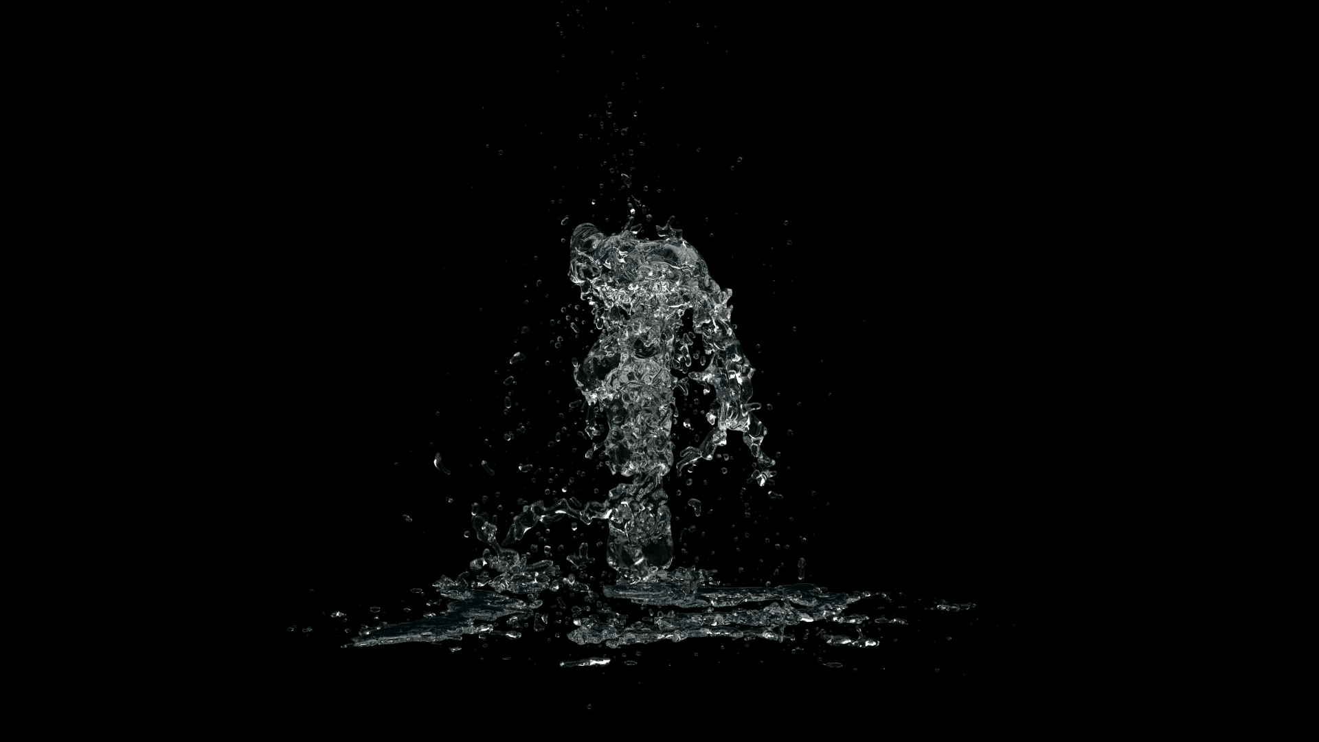 喷泉水柱后期免抠元素流体特效视频的预览图