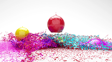 色彩气球炸裂LOGO演绎展示片头视频的预览图