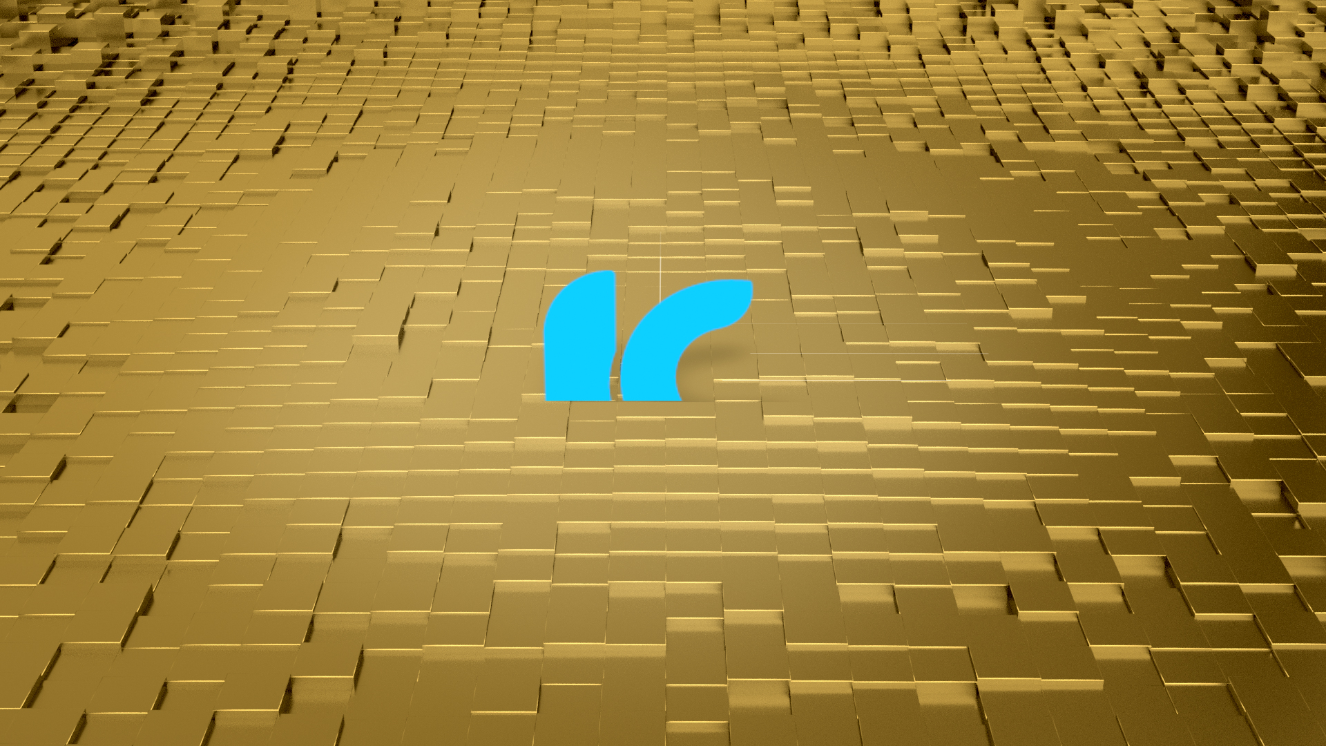 金色三维立体方块logo演绎pr模板视频的预览图
