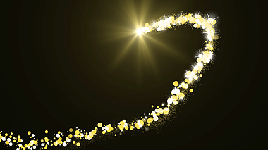 免抠带通道金色粒子线条绘出爱心后期特效装饰视频的预览图