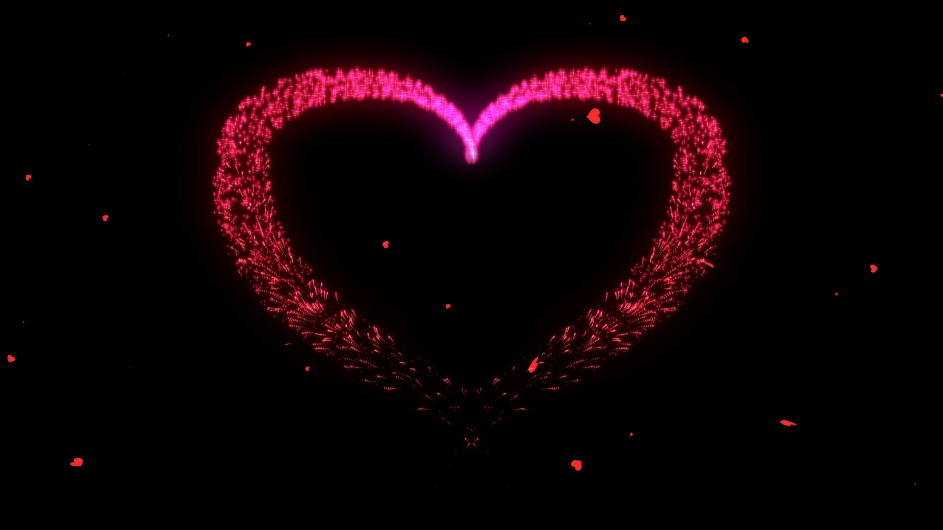 粉红浪漫爱心粒子背景pr模板视频的预览图