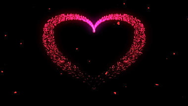粉红浪漫爱心粒子背景pr模板视频的预览图