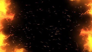 免抠带透明通道左右两边喷火焰火花特效素材视频的预览图