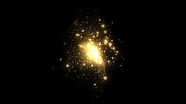 金色星光粒子爆炸特效透明通道视频的预览图