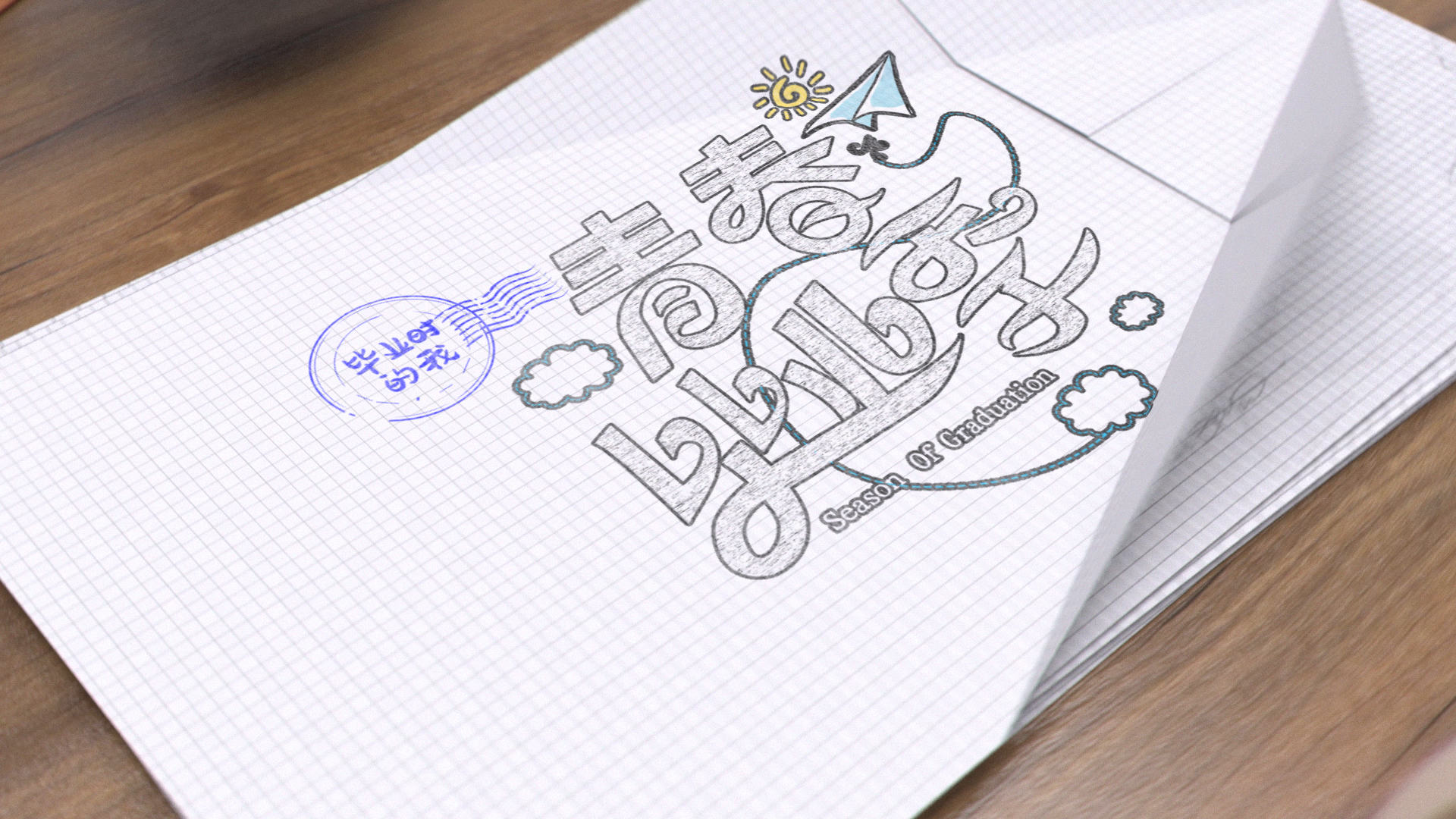纸飞机动画毕业季片头ae模板视频的预览图