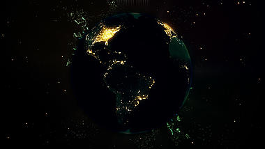 大气地球光效旋转logo片头pr模板视频的预览图