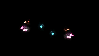 唯美光效蝴蝶飞舞免抠带通道挂件视频的预览图