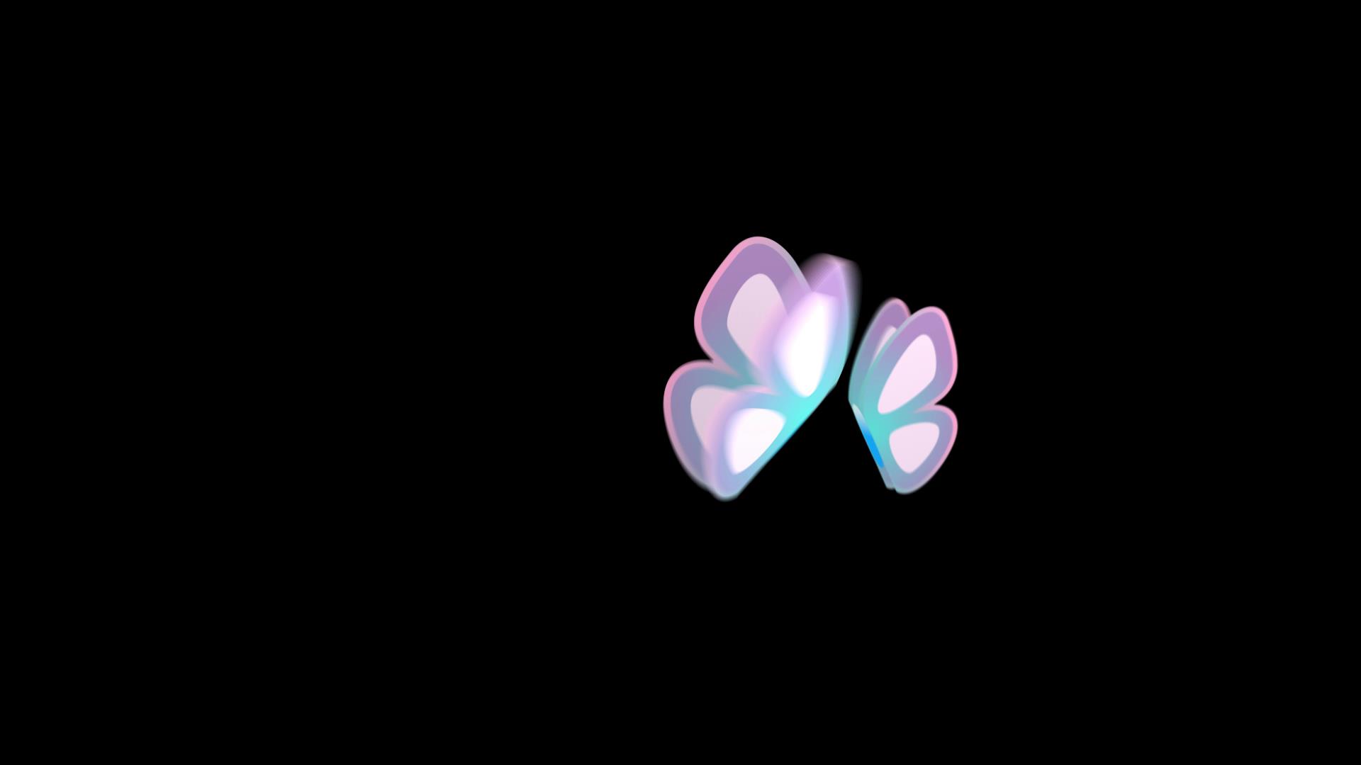 原创纯ae制作带通道免抠蝴蝶飞舞挂件视频的预览图