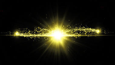 大气金黄色粒子碰撞带通道素特效视频的预览图