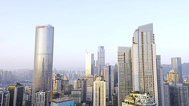 航拍重庆环球大厦建筑群视频素材视频的预览图