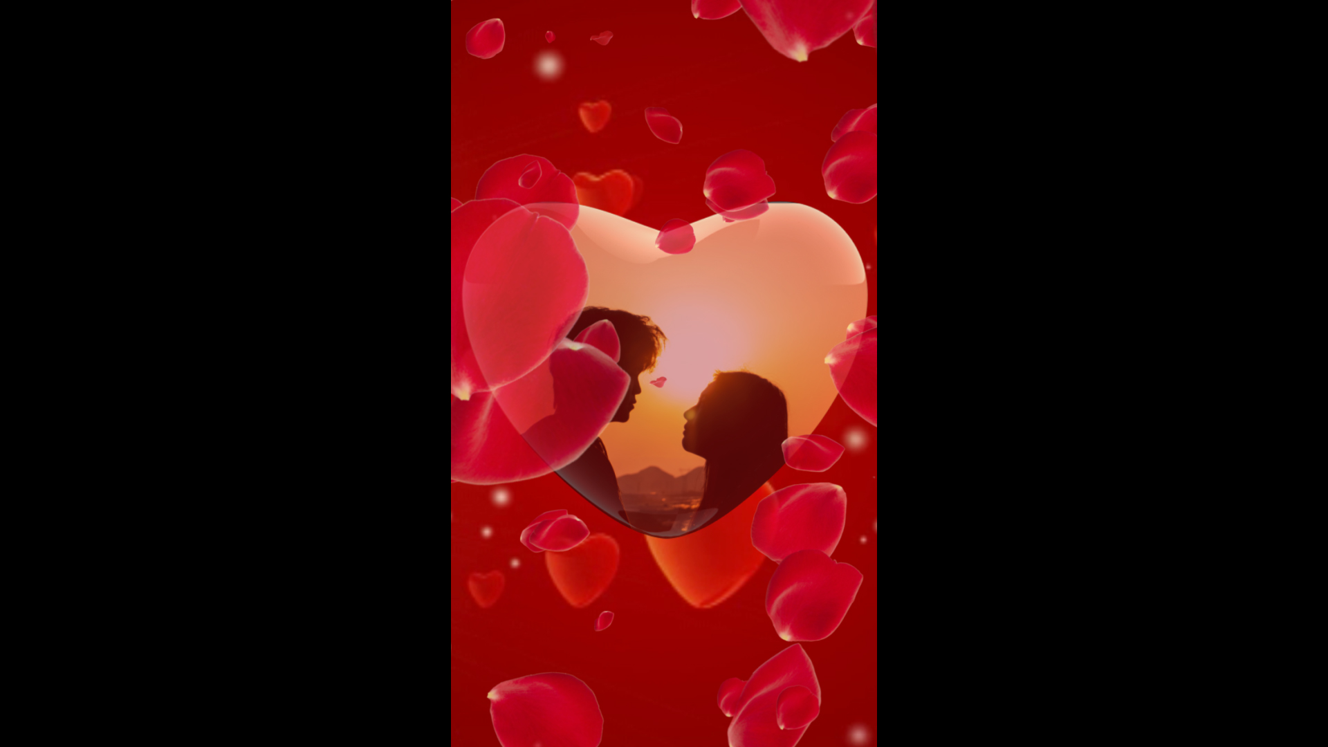浪漫红色花瓣图片展示ae模板视频的预览图