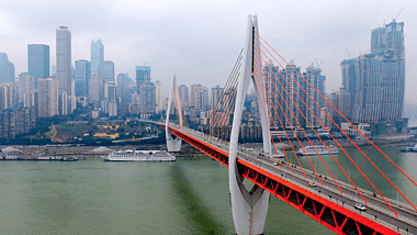 重庆城市桥梁河流实拍视频素材视频的预览图