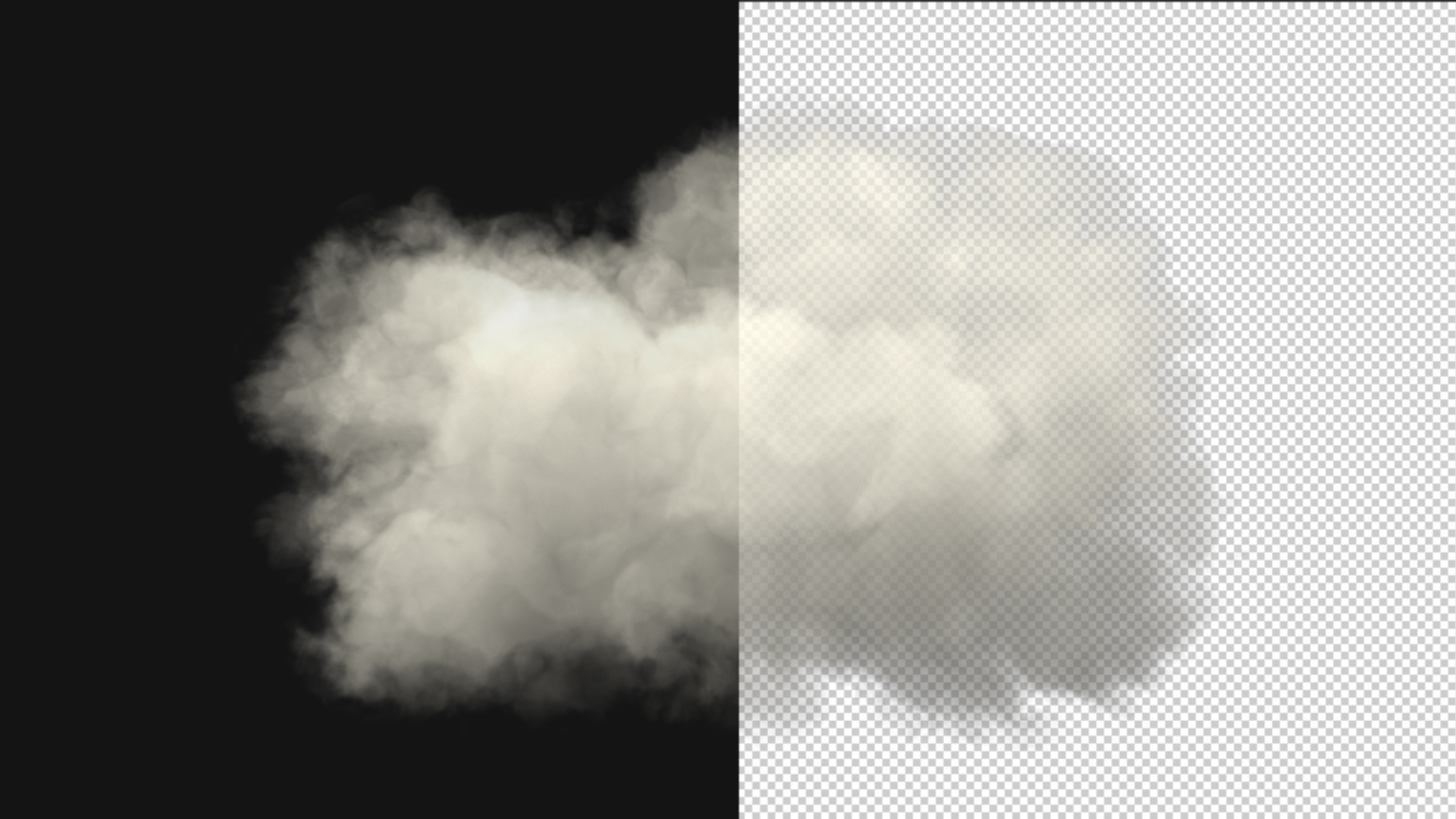仿真烟雾云朵无限循环透明通道视频的预览图