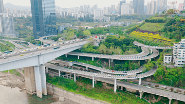 航拍重庆城市立体交通视频的预览图
