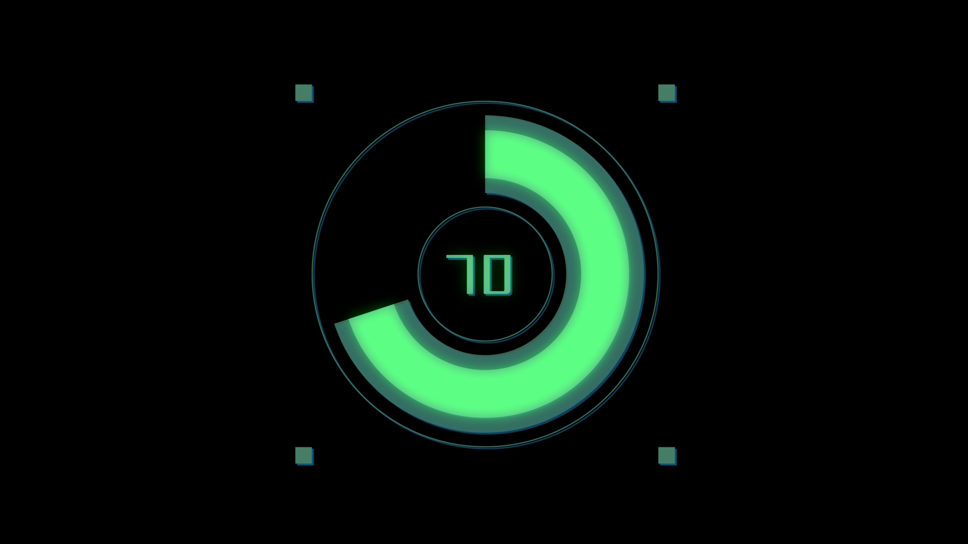 绿色圆形等待加载带通道素材AE模板视频的预览图