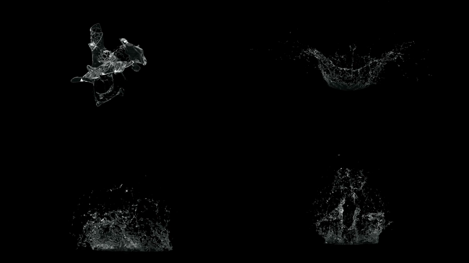 4款水花效果电影水珠展示免抠后期视频的预览图