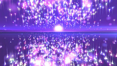 紫色浪漫粒子光线地平线上升舞台背景视频视频的预览图
