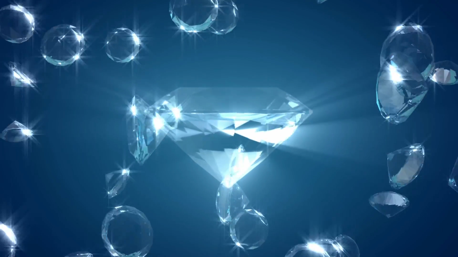 蓝色梦幻钻石效果婚礼背景视频视频的预览图
